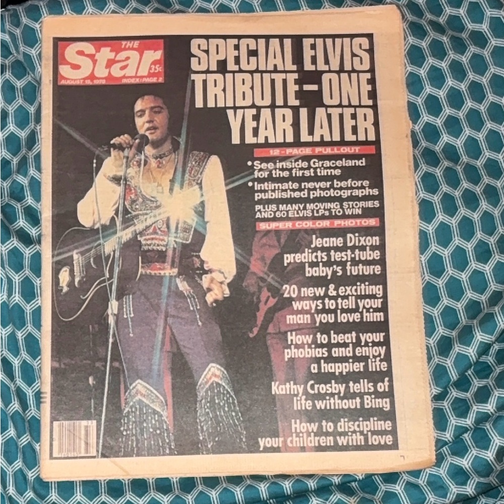 Vintage Elvis Tribute Magazine Cover Art